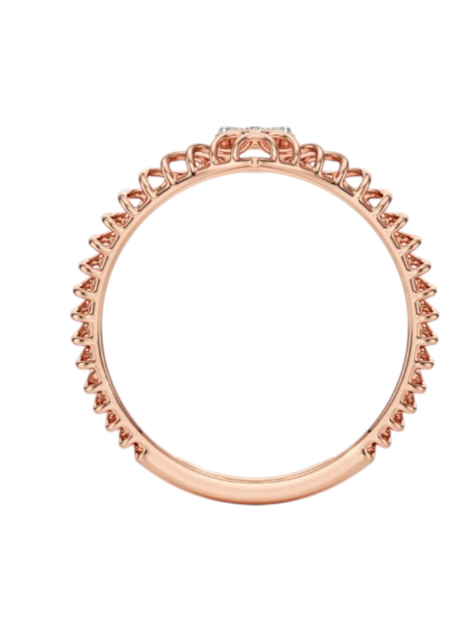 925 Sterling Silver Rose Gold Replicated Ring By Kesardeep Impex For Women